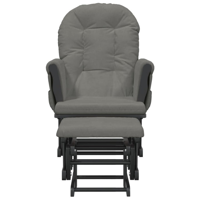 Scaun de relaxare glisant cu taburet, gri închis, textil - WALTI WALTI