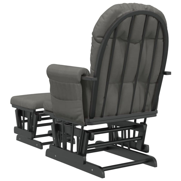 Scaun de relaxare glisant cu taburet, gri închis, textil - WALTI WALTI