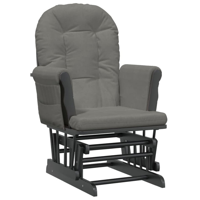 Scaun de relaxare glisant cu taburet, gri închis, textil - WALTI WALTI