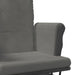 Scaun de relaxare glisant cu taburet, gri închis, textil - WALTI WALTI