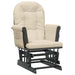 Scaun glisant cu taburet, alb crem, material textil - WALTI WALTI