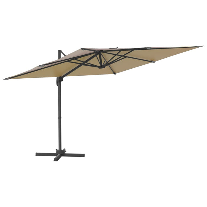 Umbrelă în consolă, stâlp din aluminiu, gri taupe, 300x300 cm - WALTI WALTI