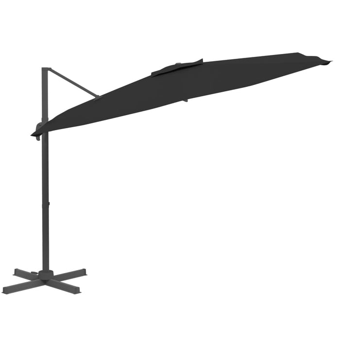 Umbrelă în consolă, stâlp din aluminiu, negru, 300x300 cm - WALTI WALTI