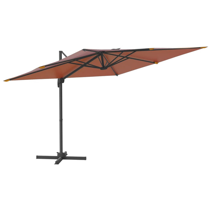 Umbrelă în consolă cu stâlp din aluminiu, cărămiziu, 300x300 cm - WALTI WALTI