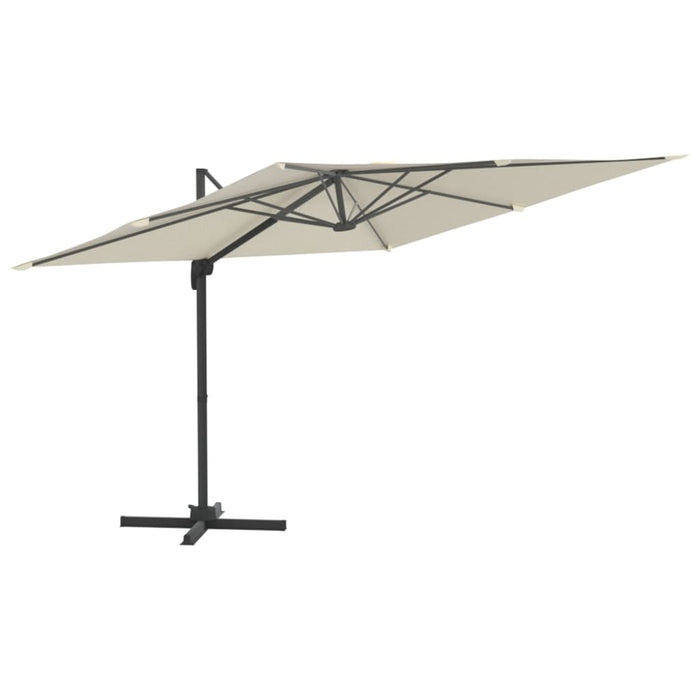 Umbrelă în consolă cu LED, alb nisipiu, 400x300 cm - WALTI WALTI