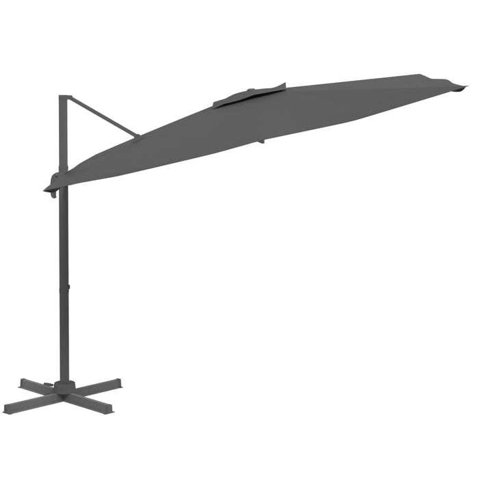 Umbrelă în consolă cu LED, antracit, 400x300 cm - WALTI WALTI