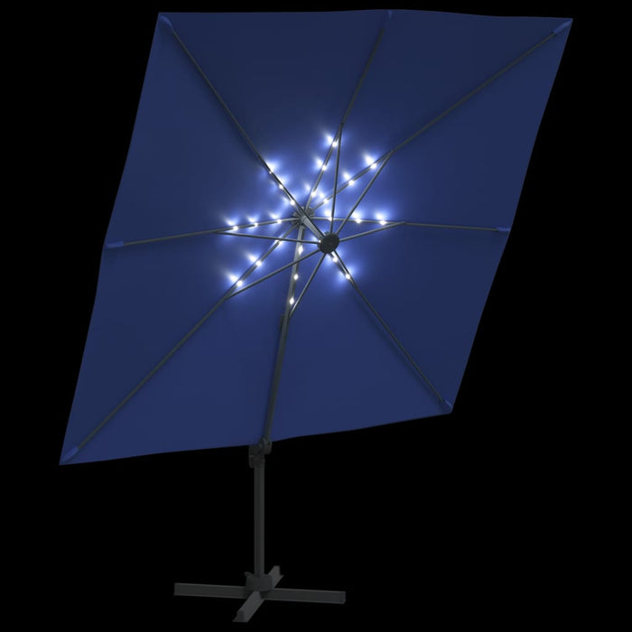 Umbrelă în consolă cu LED, albastru azuriu, 400x300 cm - WALTI WALTI