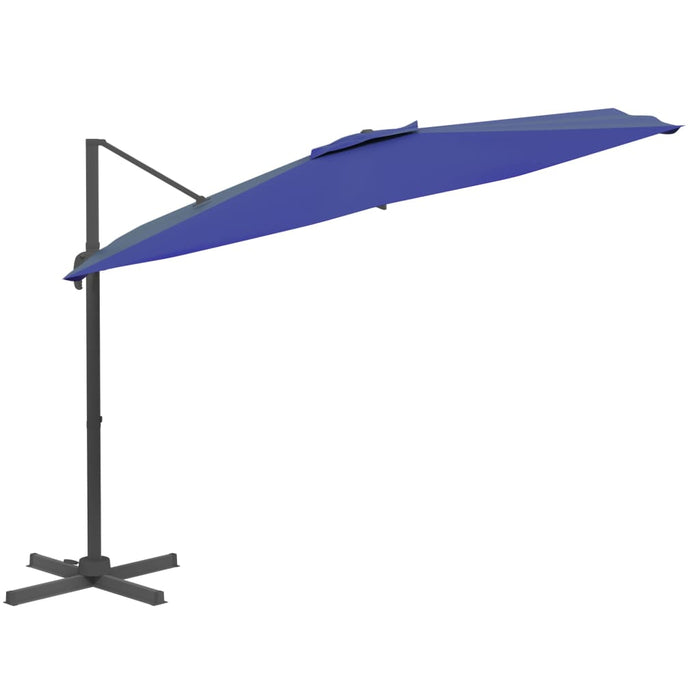 Umbrelă în consolă cu LED, albastru azuriu, 400x300 cm - WALTI WALTI