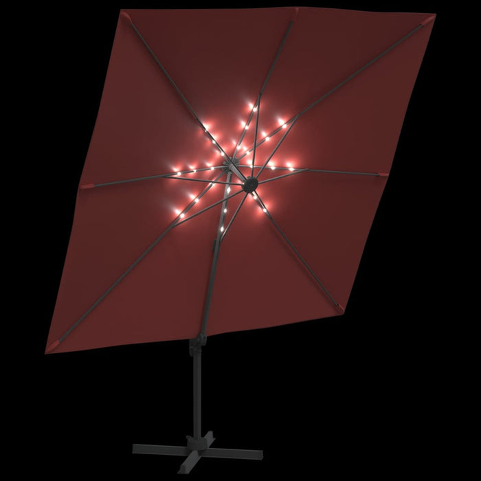 Umbrelă în consolă cu LED, cărămiziu, 400x300 cm - WALTI WALTI