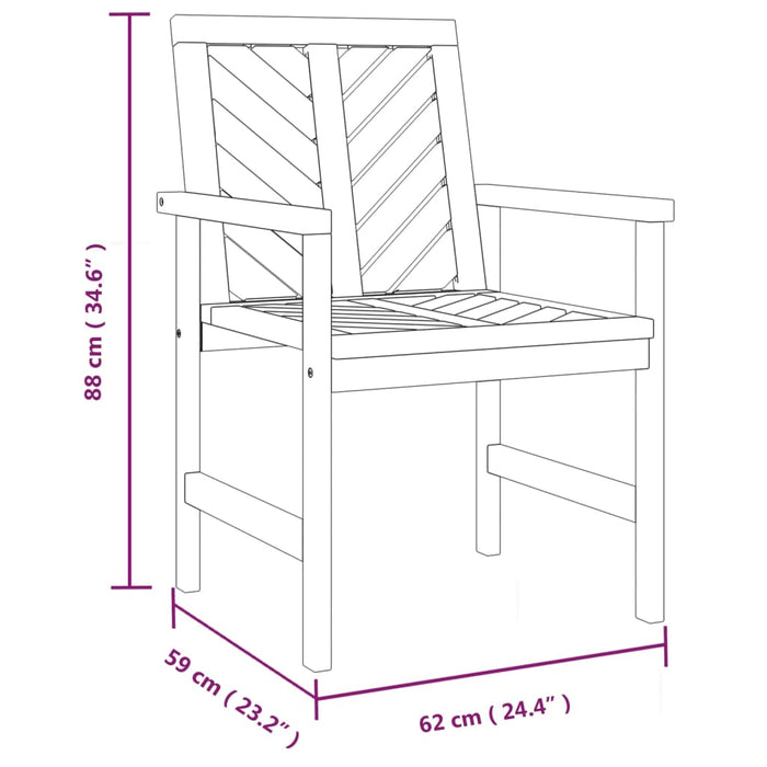 Set mobilier de grădină cu perne, 3 piese, lemn masiv acacia - WALTI WALTI