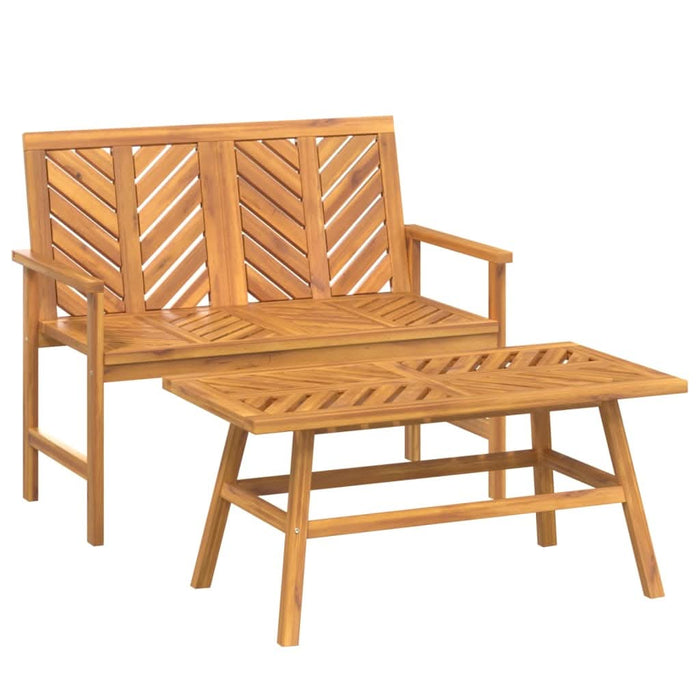 Set mobilier de relaxare de grădină, 2 piese, lemn masiv acacia - WALTI WALTI