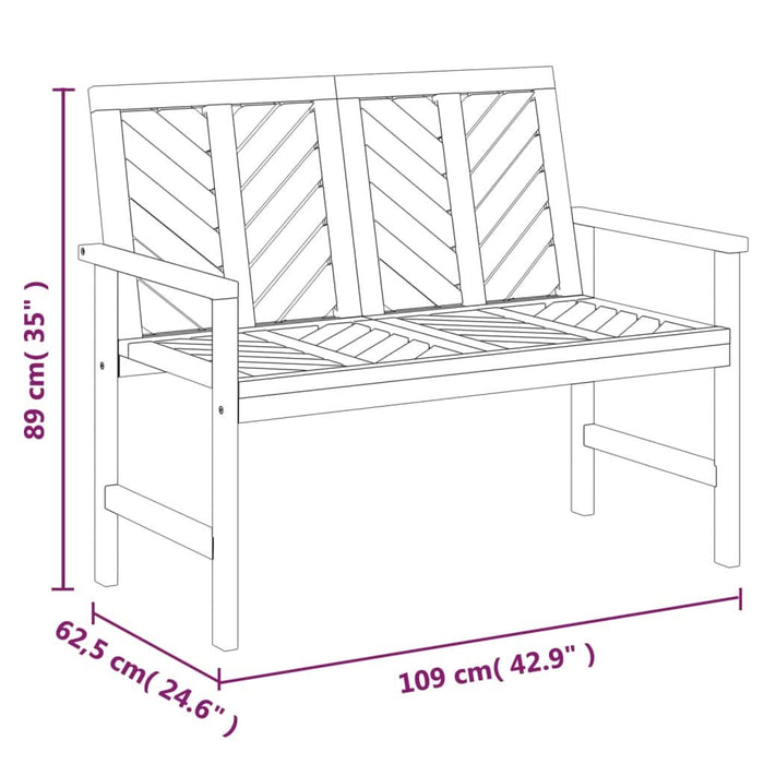 Set mobilier de relaxare de grădină, 2 piese, lemn masiv acacia - WALTI WALTI