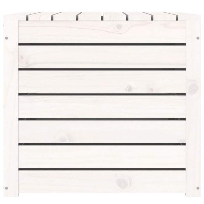 Ladă depozitare grădină, alb, 101x50,5x46,5cm, lemn masiv pin - WALTI WALTI