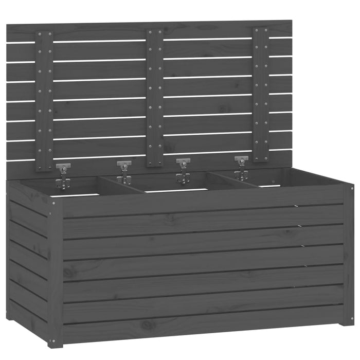 Ladă depozitare grădină, gri, 101x50,5x46,5cm, lemn masiv pin - WALTI WALTI