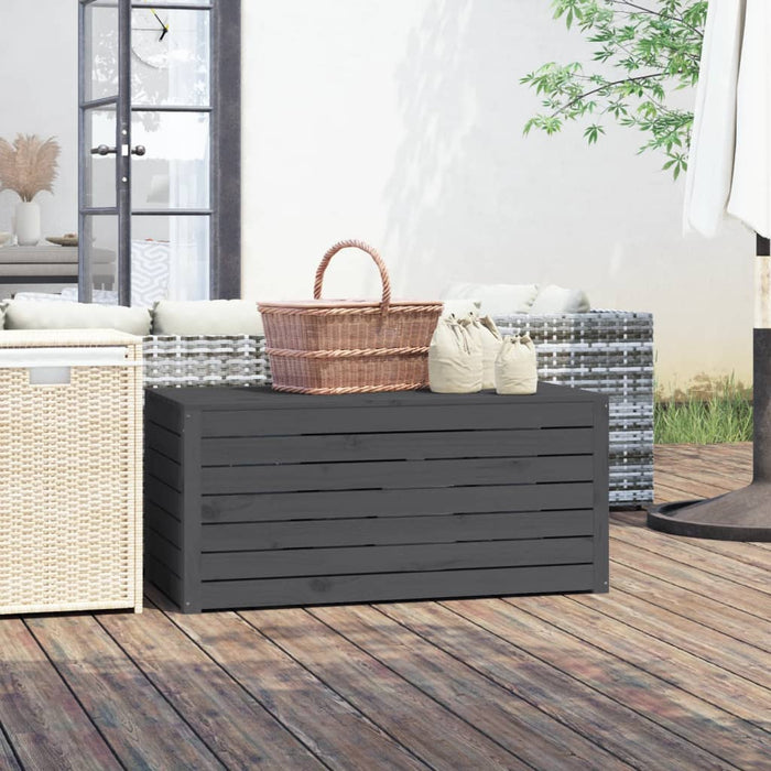 Ladă depozitare grădină, gri, 101x50,5x46,5cm, lemn masiv pin - WALTI WALTI