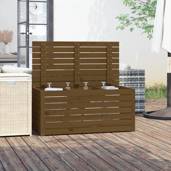 Ladă depozitare grădină, maro, 101x50,5x46,5cm, lemn masiv pin - WALTI WALTI