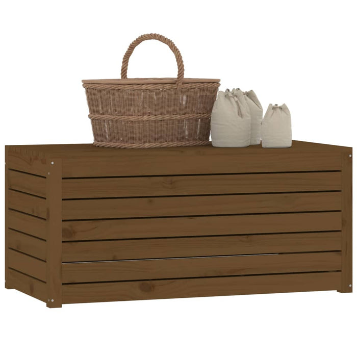 Ladă depozitare grădină, maro, 101x50,5x46,5cm, lemn masiv pin - WALTI WALTI