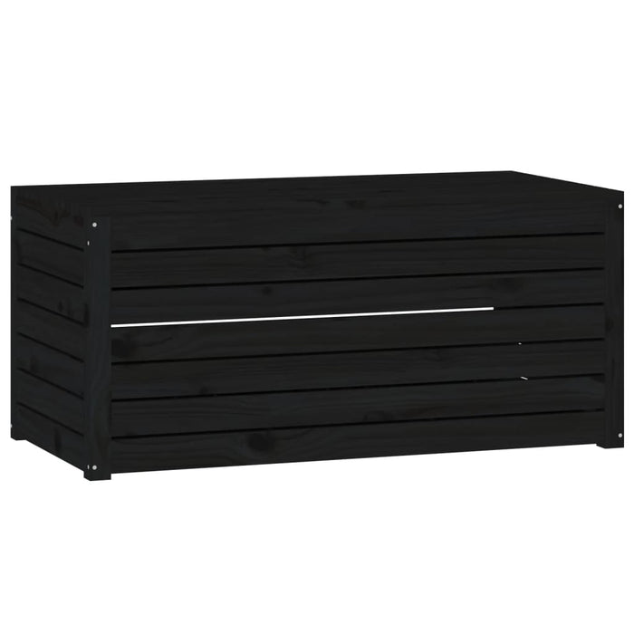 Ladă depozitare grădină, negru, 101x50,5x46,5cm, lemn masiv pin - WALTI WALTI
