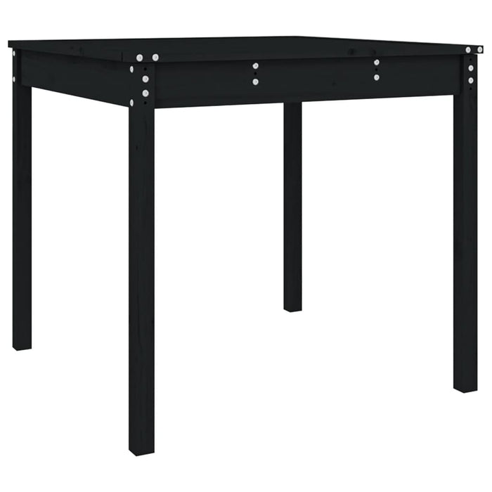 Măsuță de grădină, negru, 82,5x82,5x76 cm, lemn masiv de pin - WALTI WALTI