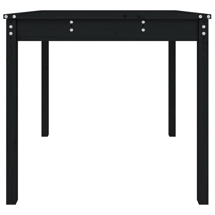 Măsuță de grădină, negru, 82,5x82,5x76 cm, lemn masiv de pin - WALTI WALTI