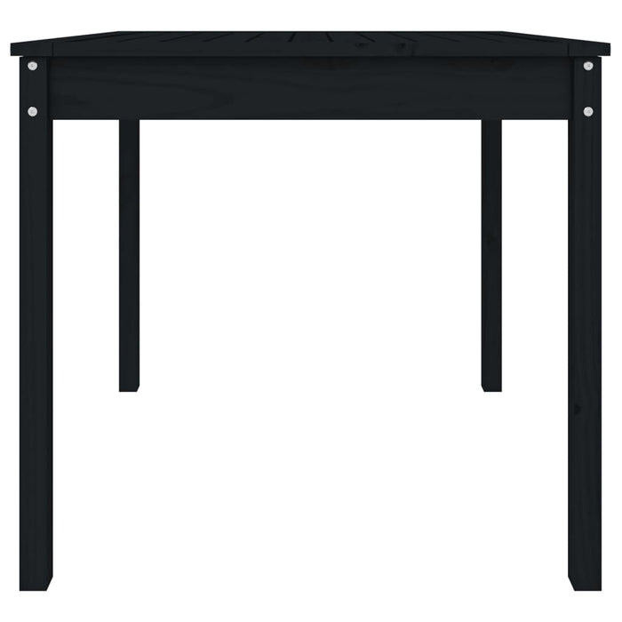 Măsuță de grădină, negru, 82,5x82,5x76 cm, lemn masiv de pin - WALTI WALTI