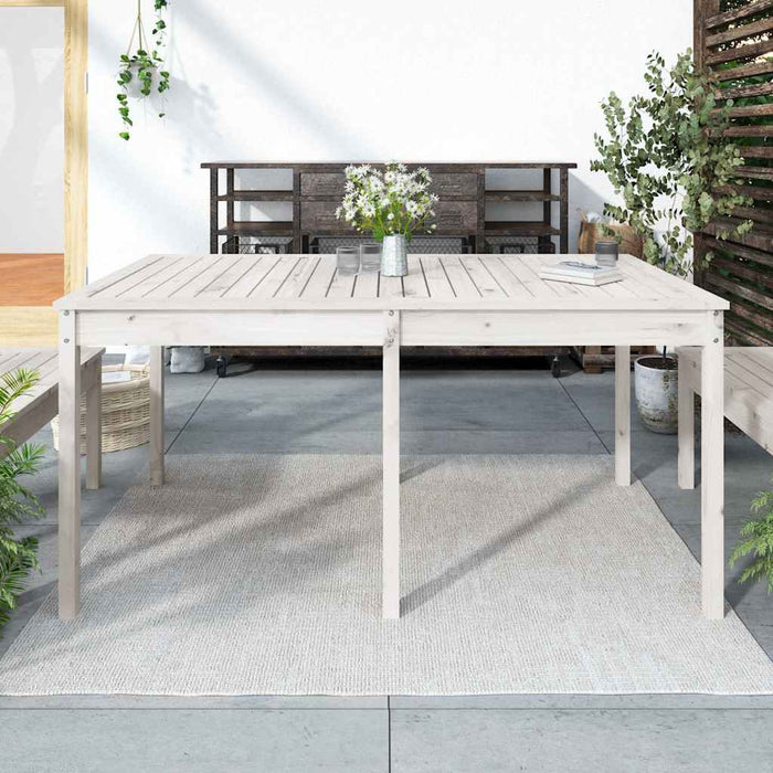 Măsuță de grădină, alb, 159,5x82,5x76 cm, lemn masiv de pin - WALTI WALTI