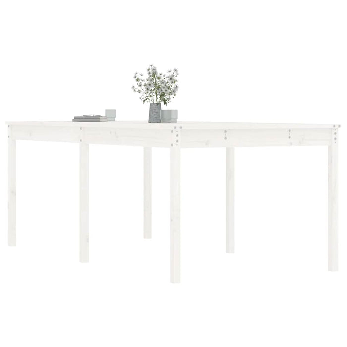 Măsuță de grădină, alb, 203,5x100x76 cm, lemn masiv de pin - WALTI WALTI