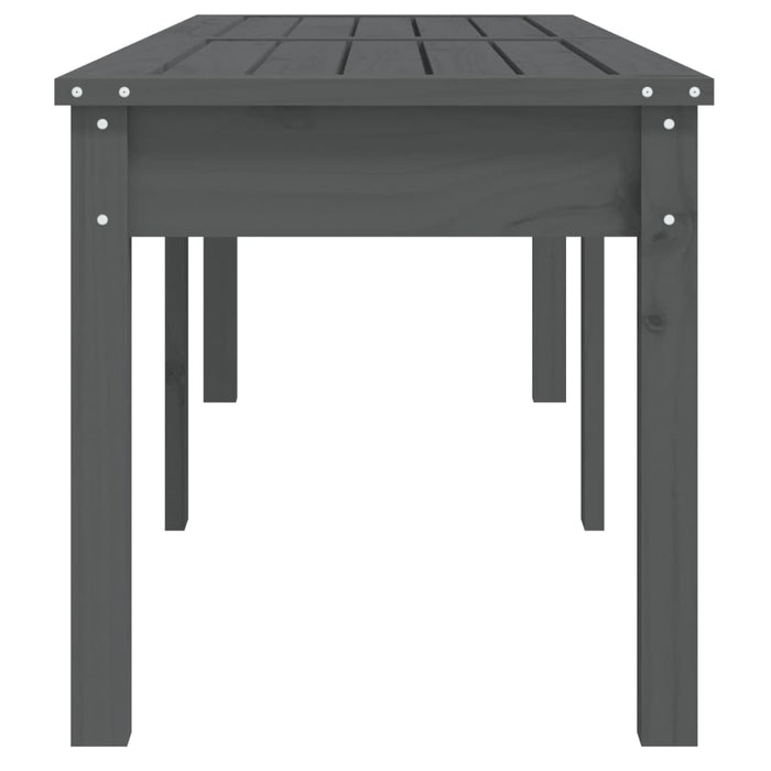 Bancă grădină 2 locuri, gri, 159,5x44x45 cm, lemn masiv de pin - WALTI WALTI