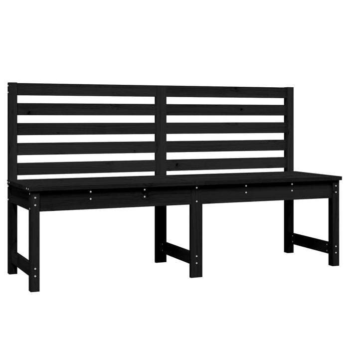 Bancă de grădină, negru, 157,5 cm, lemn masiv de pin - WALTI WALTI