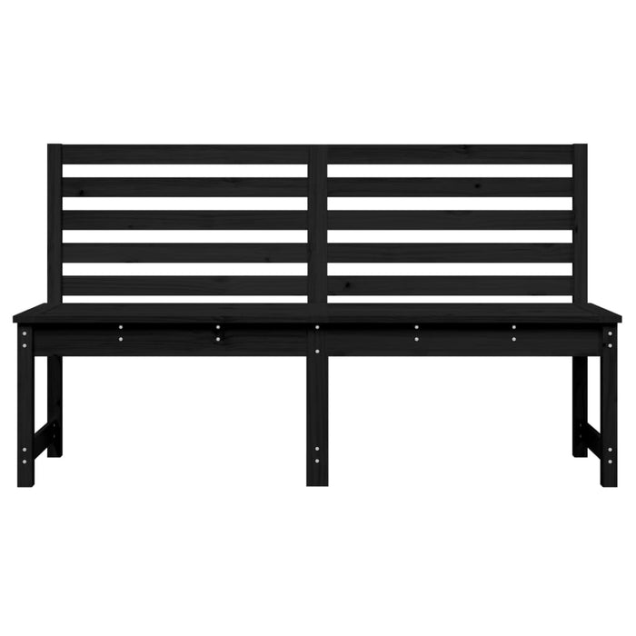 Bancă de grădină, negru, 157,5 cm, lemn masiv de pin - WALTI WALTI