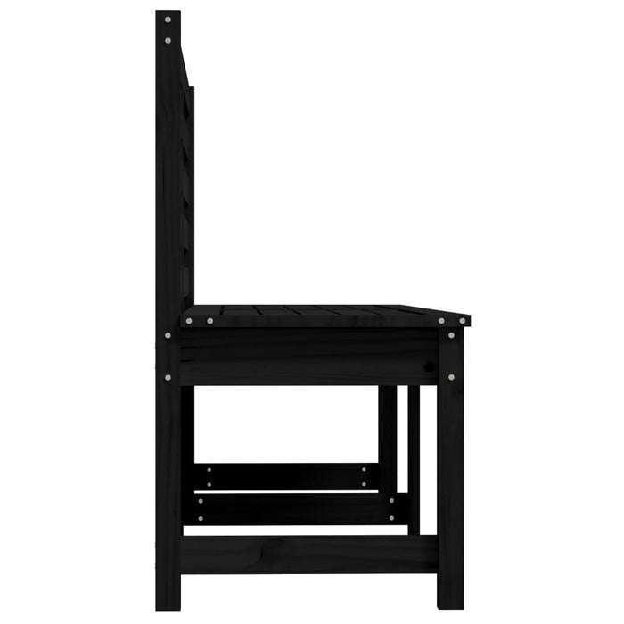 Bancă de grădină, negru, 157,5 cm, lemn masiv de pin - WALTI WALTI