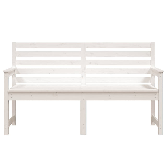 Bancă de grădină, alb, 159,5x48x91,5 cm, lemn masiv de pin WALTI