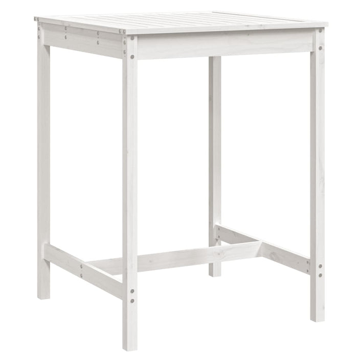 Măsuță de grădină, alb, 82,5x82,5x110 cm, lemn masiv de pin - WALTI WALTI