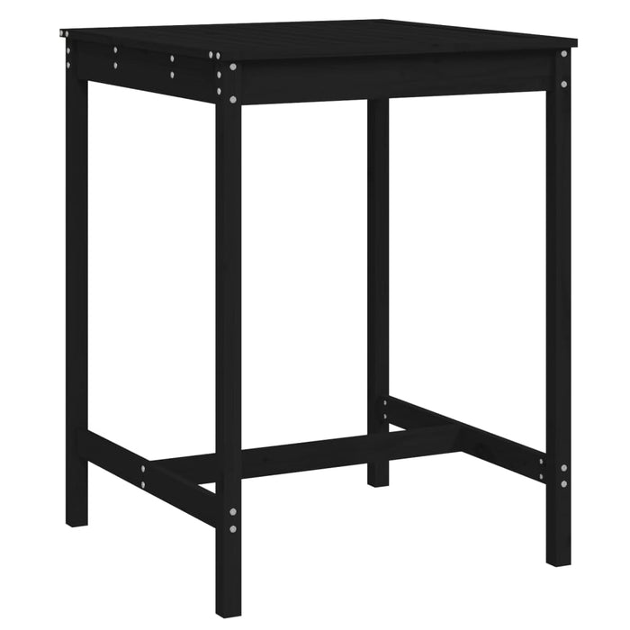 Măsuță de grădină, negru, 82,5x82,5x110 cm, lemn masiv de pin - WALTI WALTI