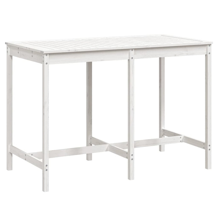 Masă de grădină, alb, 159,5x82,5x110 cm, lemn masiv de pin - WALTI WALTI
