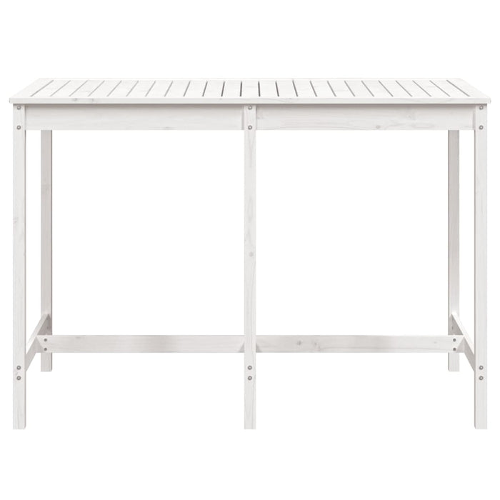 Masă de grădină, alb, 159,5x82,5x110 cm, lemn masiv de pin - WALTI WALTI