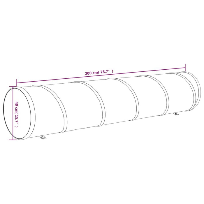 Tunel pentru câini, albastru, Ø 40x200 cm, poliester - WALTI WALTI