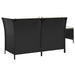 Set mobilier de grădină cu perne, 3 piese, negru, poliratan - WALTI WALTI
