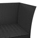 Set mobilier de grădină cu perne, 3 piese, negru, poliratan - WALTI WALTI