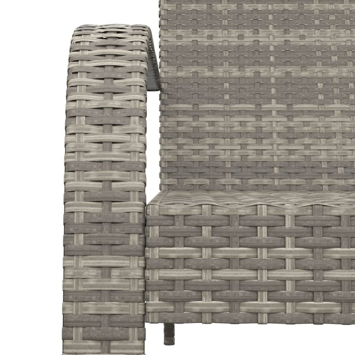 Scaun de grădină Adirondack gri, poliratan WALTI