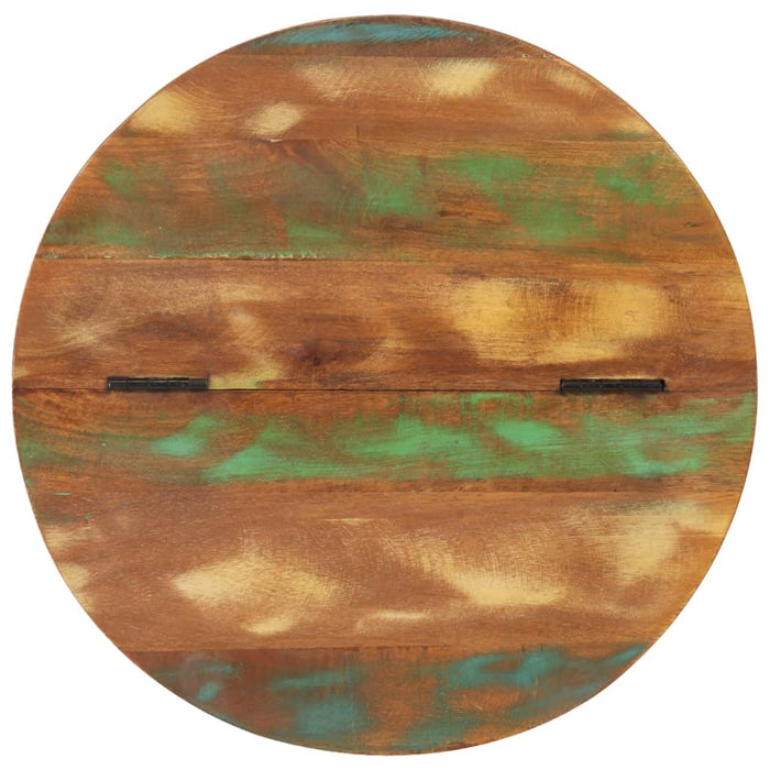 Măsuță de cafea, negru, 50x39,5 cm, lemn masiv reciclat WALTI