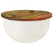 Măsuță de cafea, alb, 50x27 cm, lemn masiv reciclat - WALTI WALTI