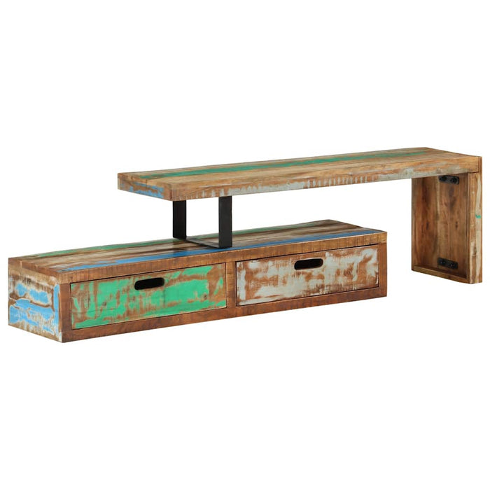 Comodă TV (118-200) x 30 x 40 cm, lemn masiv recuperat - WALTI WALTI