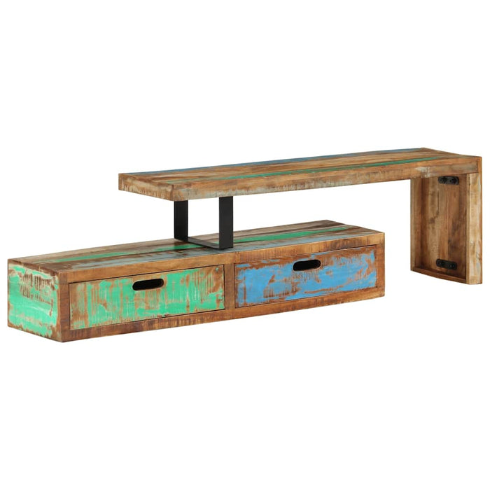 Comodă TV (118-200) x 30 x 40 cm, lemn masiv recuperat - WALTI WALTI