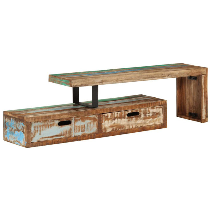 Comodă TV (118-200) x 30 x 40 cm, lemn masiv recuperat - WALTI WALTI