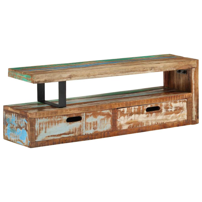 Comodă TV (118-200) x 30 x 40 cm, lemn masiv recuperat - WALTI WALTI