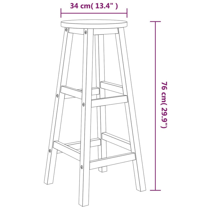 Set mobilier de bar, 3 piese, lemn masiv de acacia - WALTI WALTI