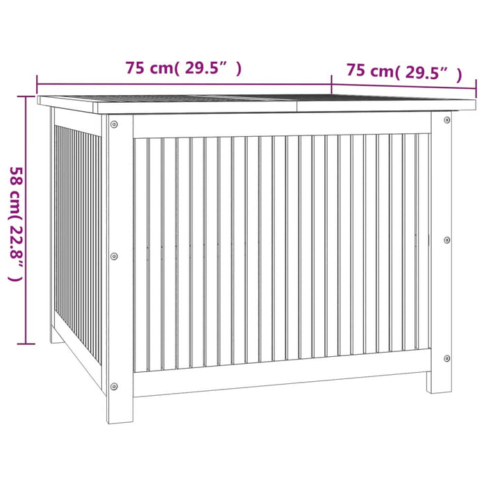 Ladă depozitare pentru grădină 75x75x58 cm lemn masiv acacia - WALTI WALTI