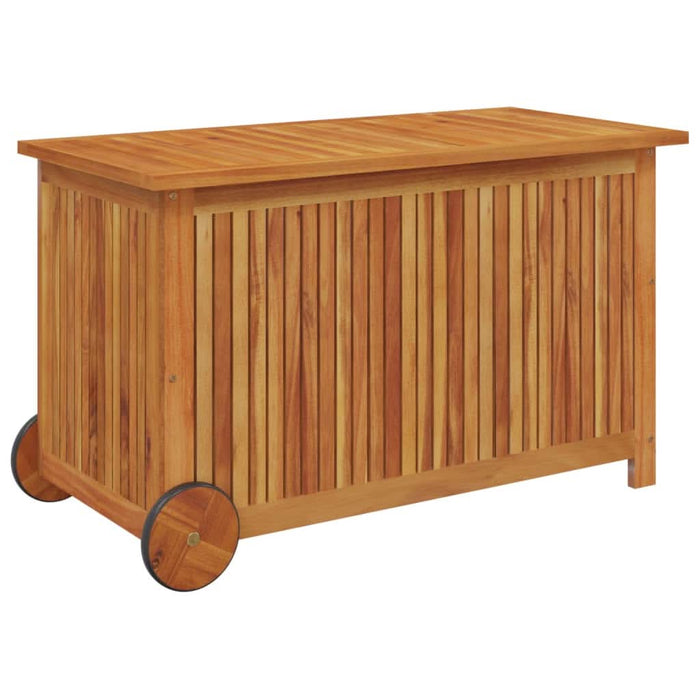 Ladă de depozitare de grădină cu roți, 90x50x58 cm, lemn acacia - WALTI WALTI