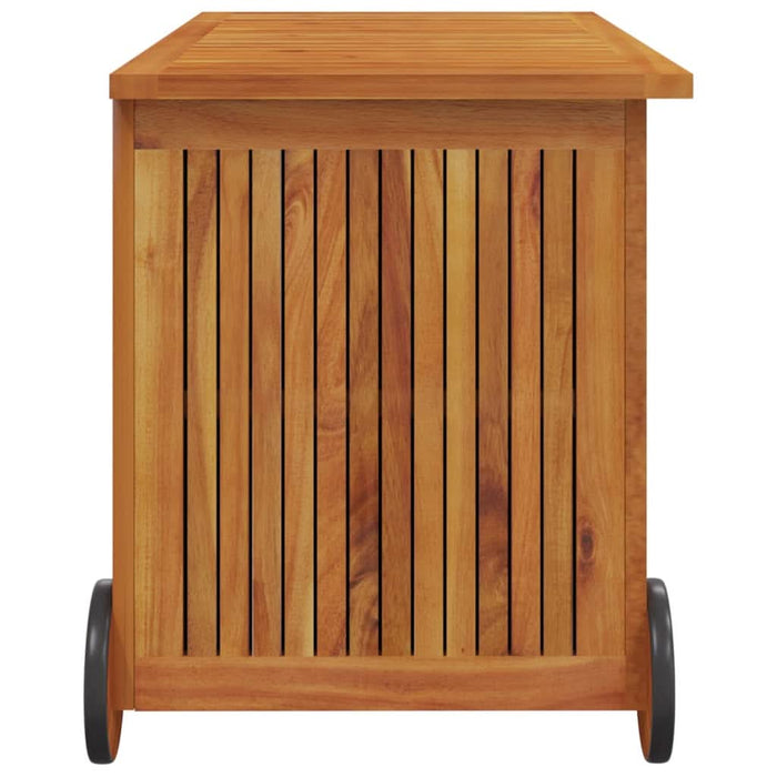 Ladă de depozitare de grădină cu roți, 90x50x58 cm, lemn acacia - WALTI WALTI